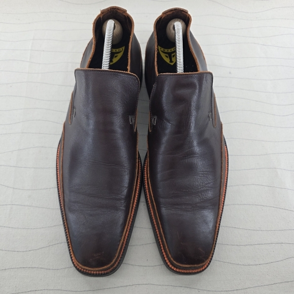 Toschi Mens CarbonLite Loafers Brown Orange Soft Leather CIS Equipped Size 11.5 - Picture 3 of 14